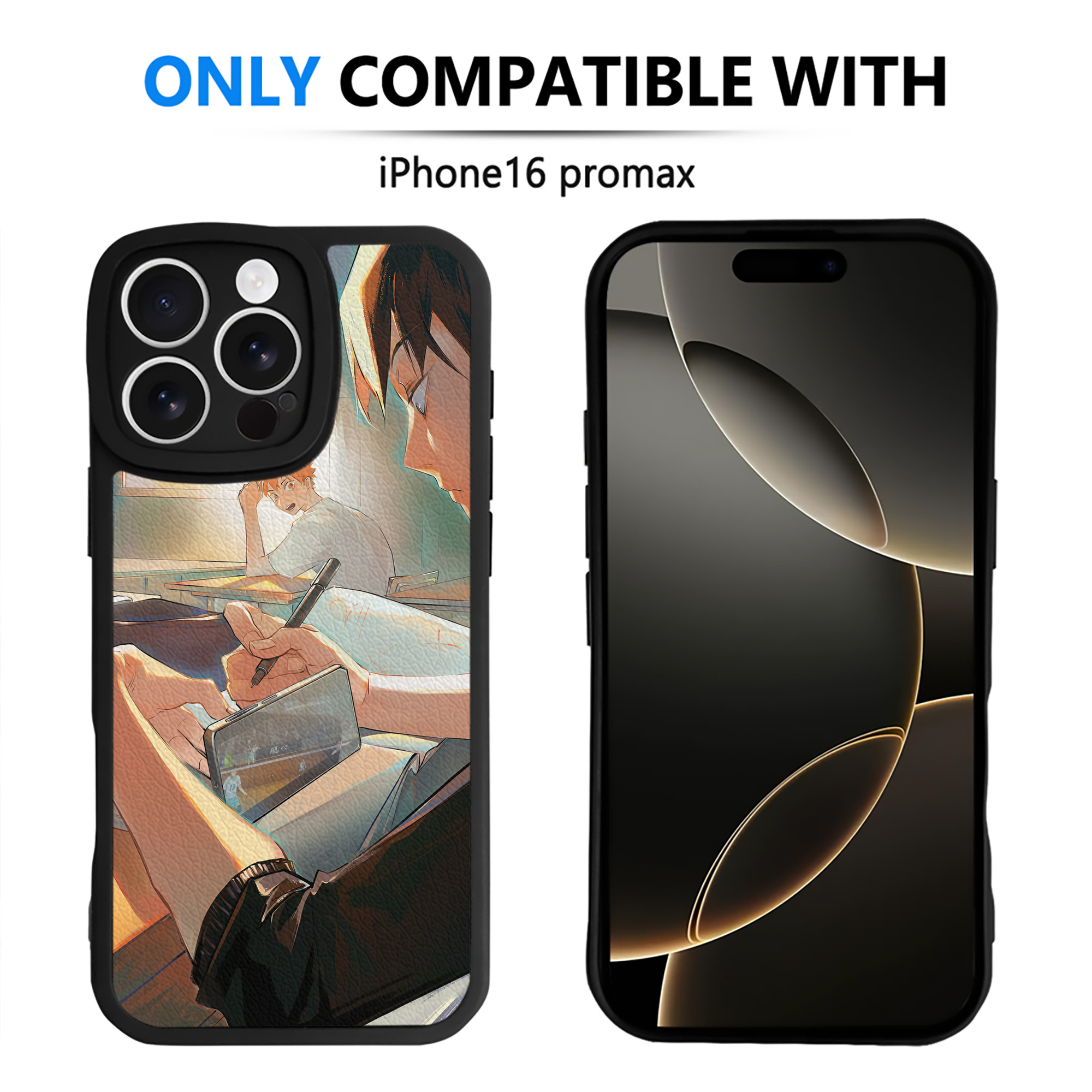 （画像用） ハイキュー!! Haikyu!! 【iPhone 16シリーズ対応】シリコンスマホケース（レザー調） 材質：シリコン